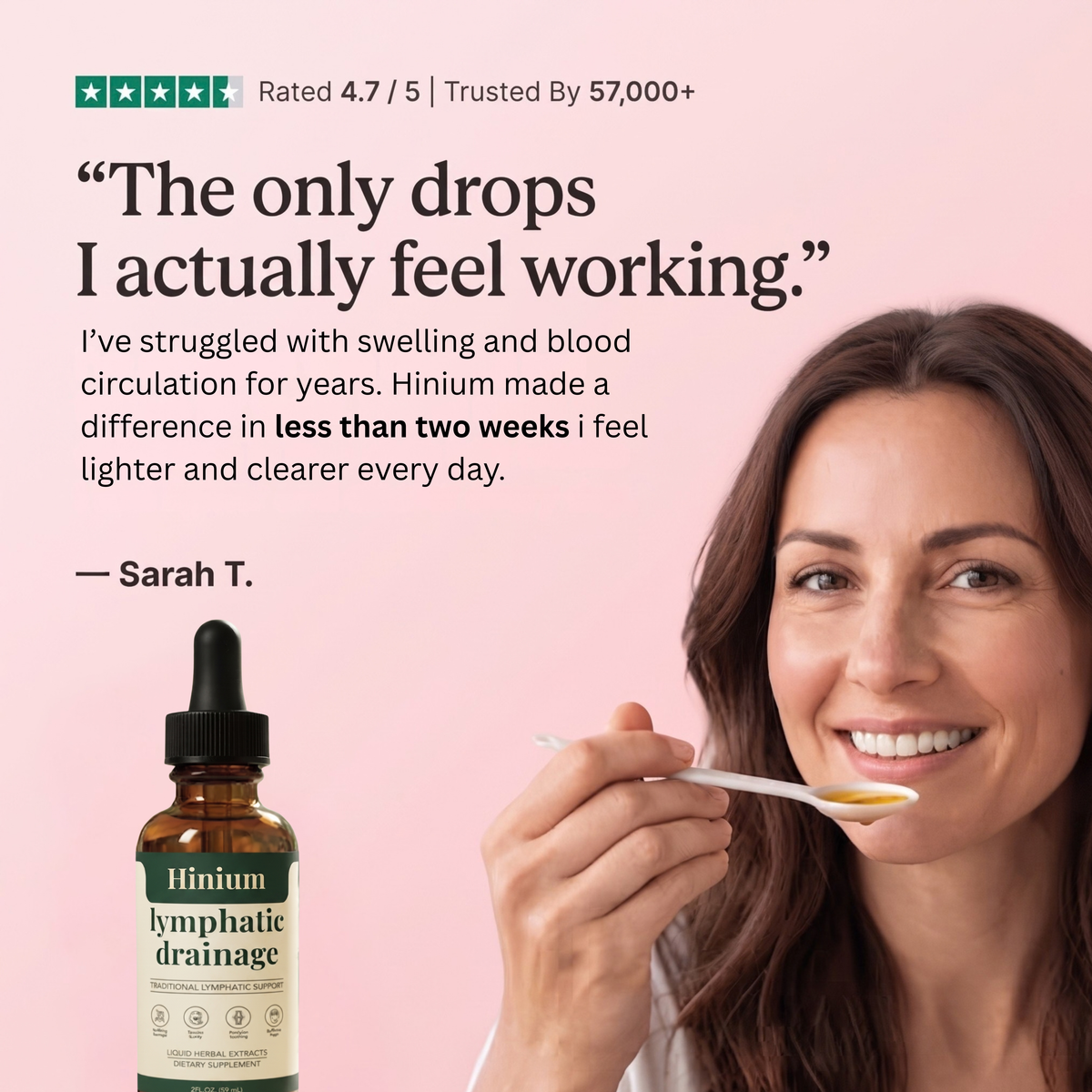 Hinium Lymphatic Drainage Drops - Daily Body Wellness and Relief