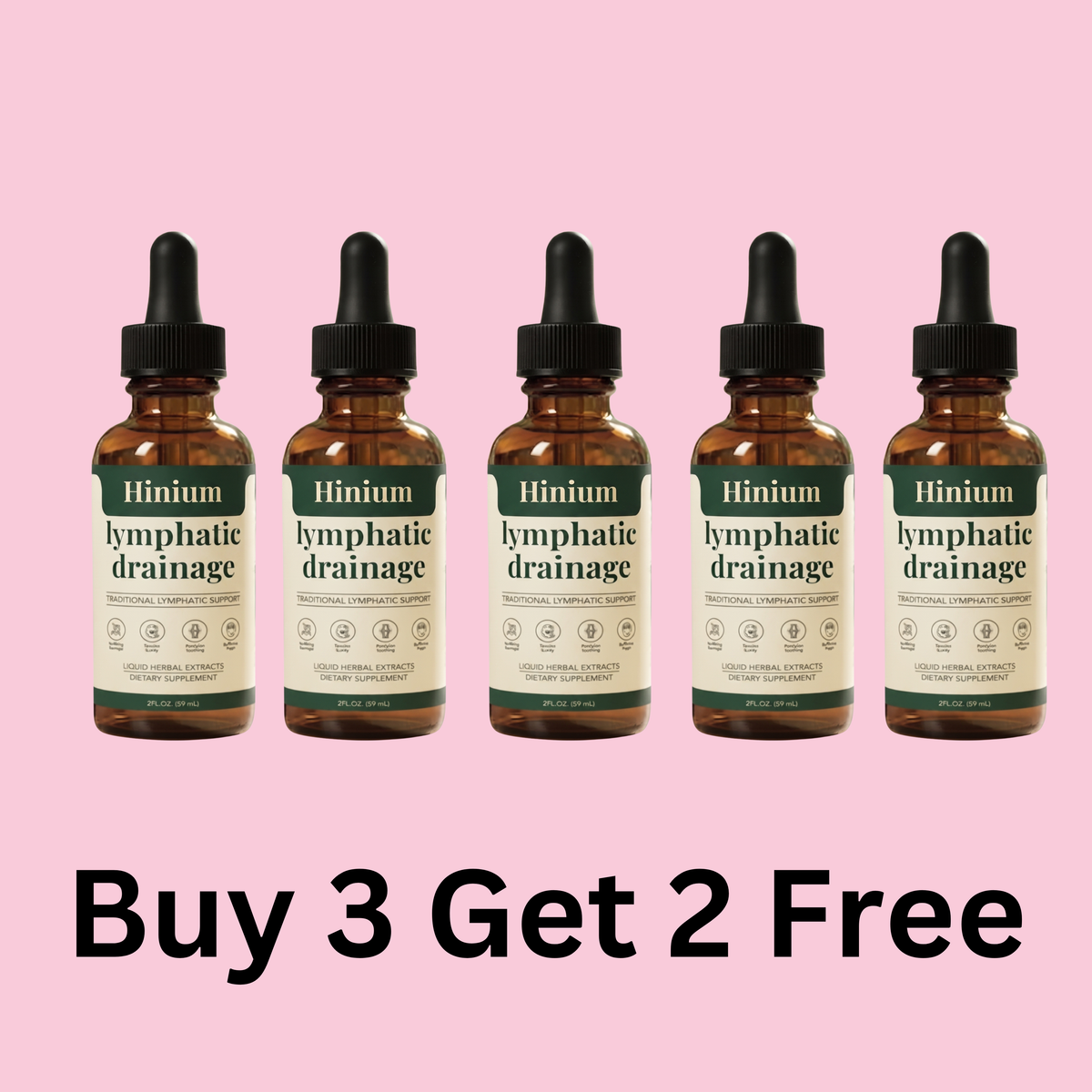 Hinium Lymphatic Drainage Drops - Daily Body Wellness and Relief
